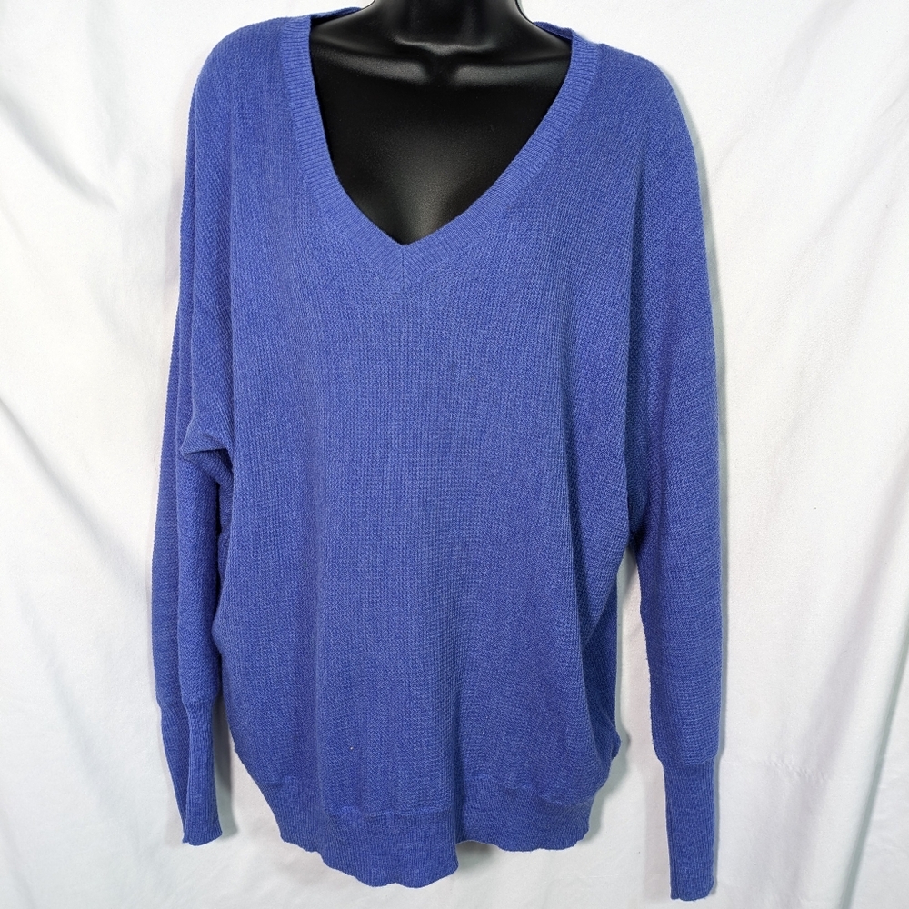 Tahari 100% Fine Merino Wool V-Neck Luxurious Soft Cozy Lightweight Sz‎ XL